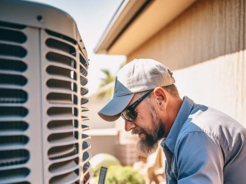 New central AC condenser installed by A/D Air Conditioning & Heating in Los Angeles, CA